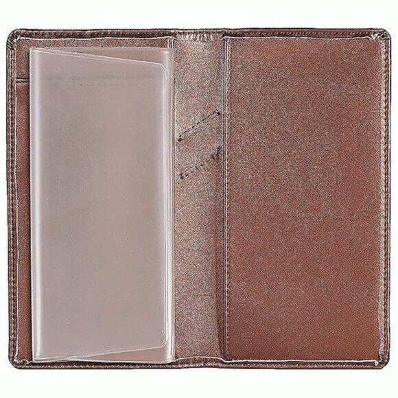 Handbags - Leather Checkbook Cover for Men and Women Copper
